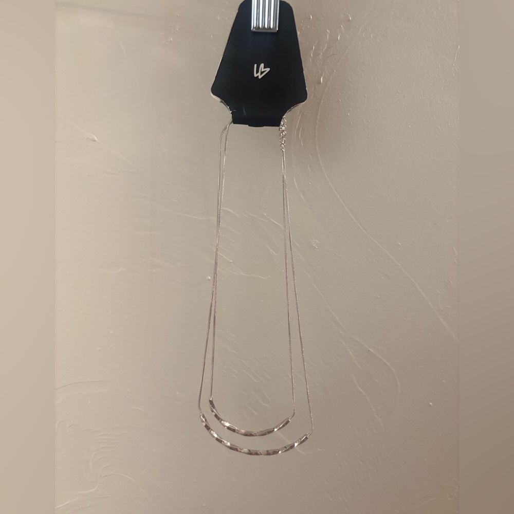 Lane Bryant Silver Double Strand Necklace